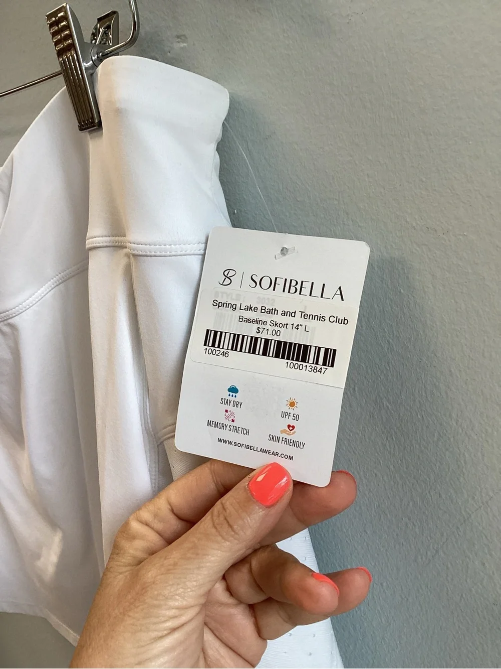 Sofibella Women's White Athletic Skirt - Circle Skirt Style